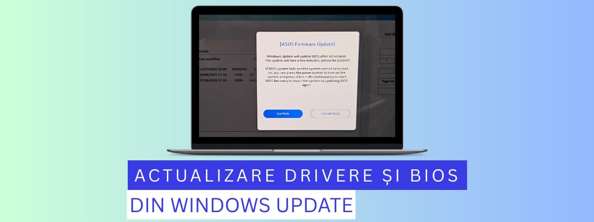 Actualizează driverele și BIOS-ul din Windows Update