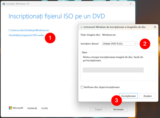 PregÄƒtire instalare Windows 10 Ã®n romÃ¢nÄƒ de pe DVD