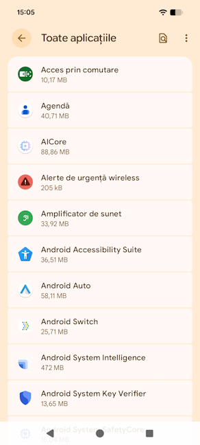 Lista cu aplica&Egrave;iile instalate &Atilde;&reg;n Android