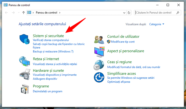 ApasÄƒ pe Sistem È™i securitate