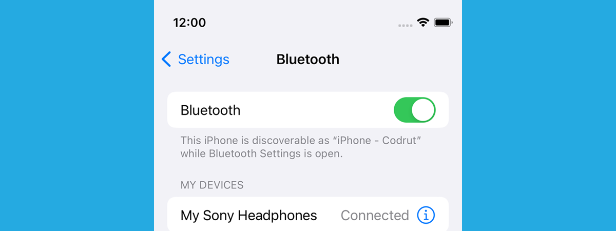 Bluetooth pe iPhone