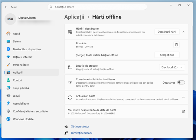 HÄƒrÈ›i offline Ã®n Windows 11