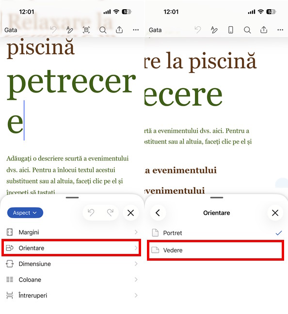 ApasÄ pe Orientare > Vedere