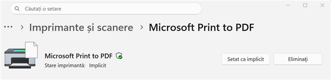 SchimbÄ imprimanta implicitÄ din Windows