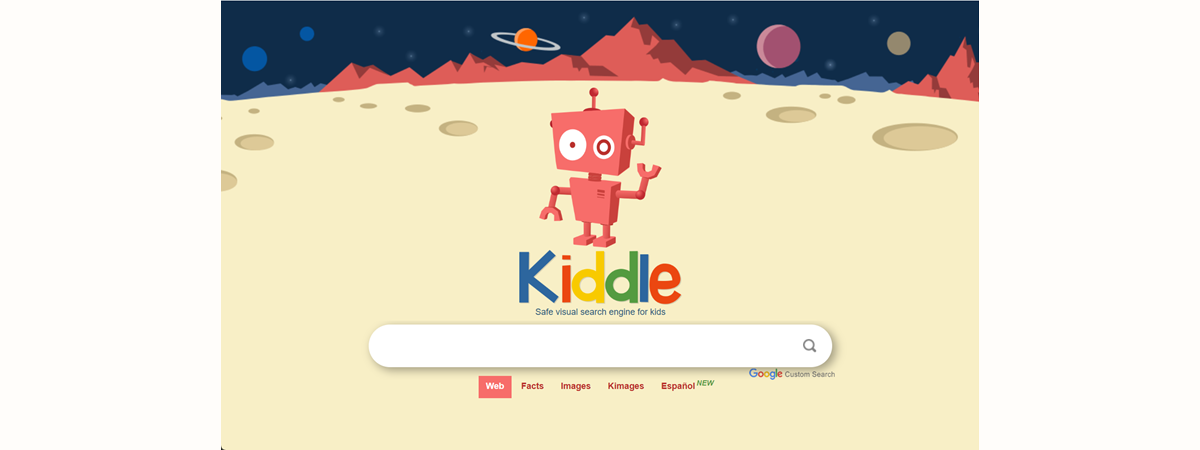 Motor de căutare pentru copii - Kiddle