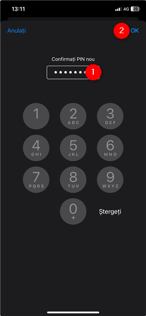 ConfirmÄƒ noul cod PIN al cartelei SIM din iPhone-ul tÄƒu