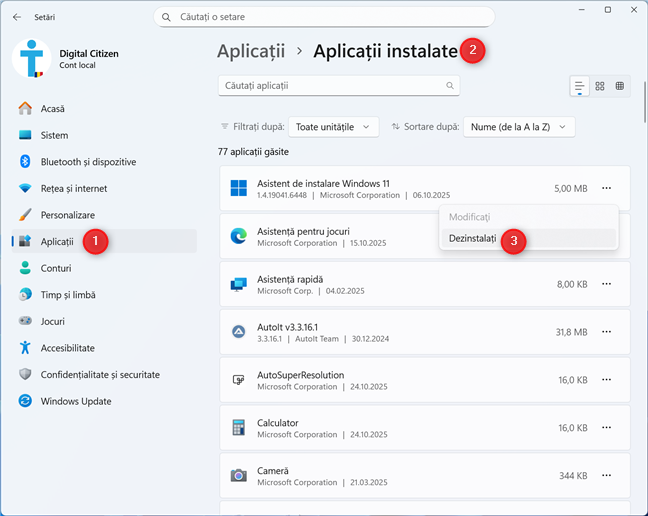 AplicaÈ›ii instalate Ã®n Windows 11