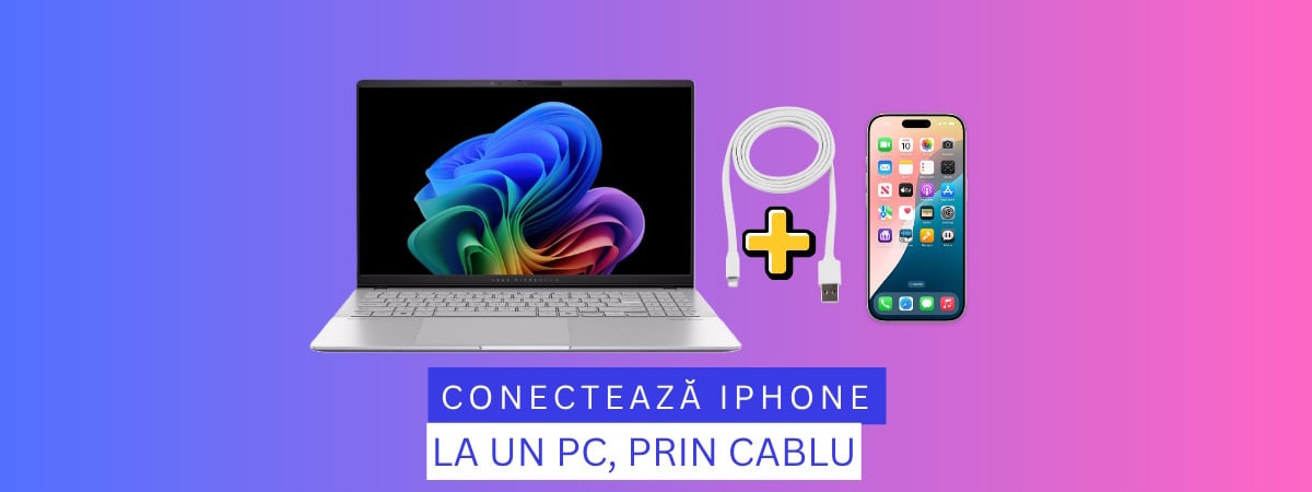 Cum conectezi un iPhone la un PC cu Windows prin cablu