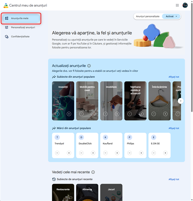 DÄ clic pe AnunÈurile mele