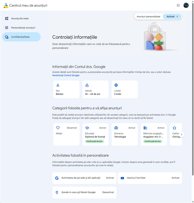 AÈa aratÄ Centrul meu de anunÈuri