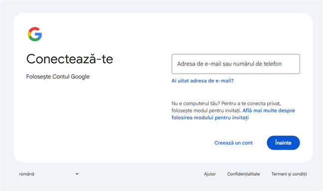 AutentificÄ-te în contul tÄu Google
