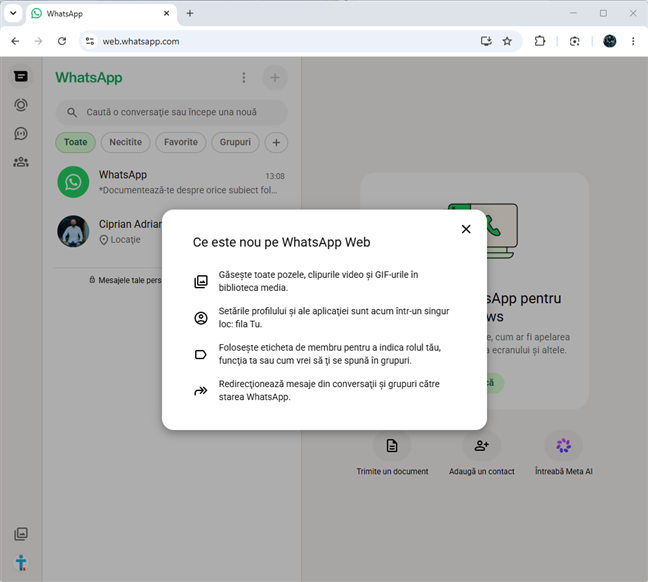 WhatsApp este conectat la telefon