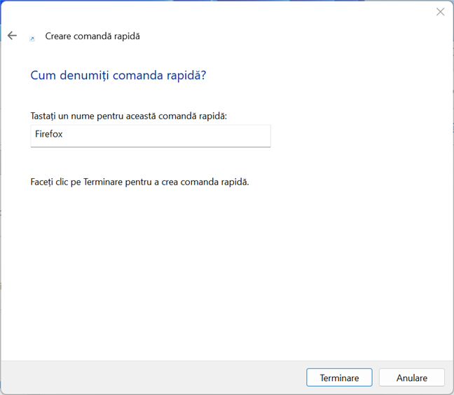 D&Auml; un nume pentru scurt&Auml;tur&Auml;