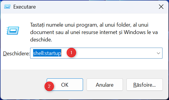 Execut&Auml; shell:startup