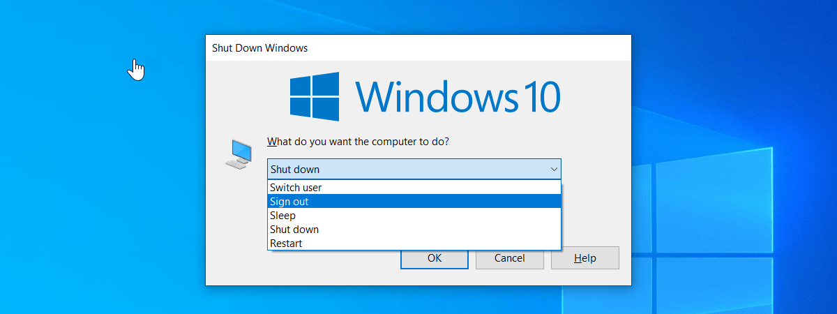 Cum te deconectezi (sign out) din Windows 10