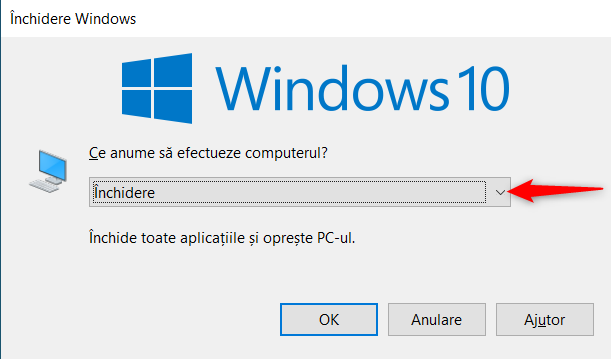 Fereastra ÃŽnchidere Windows