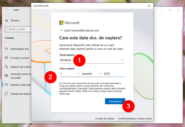 Èara copilului Èi data naÈterii