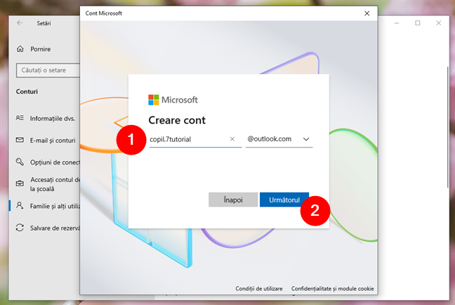 CreeazÄ un cont Microsoft pentru copilul tÄu