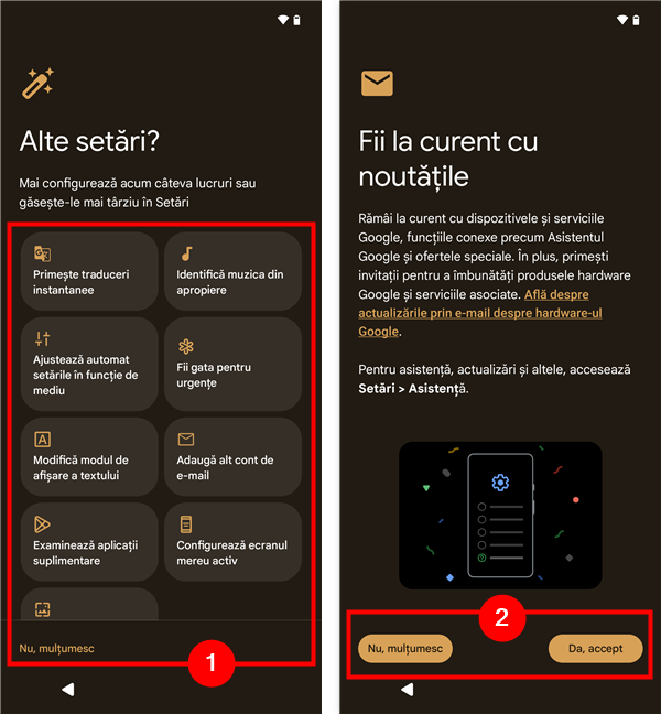 Mai vrei sÄ configurezi Alte setÄri?