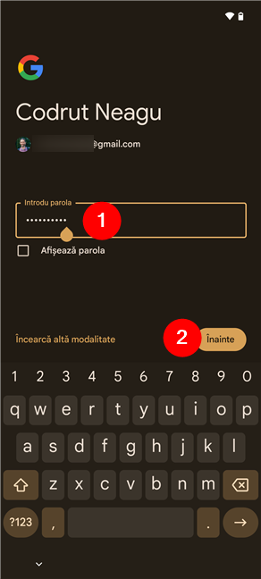 Introdu parola