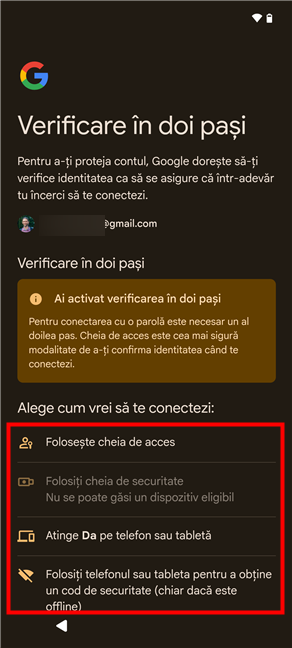 FinalizeazÄ Verificarea în doi paÈi