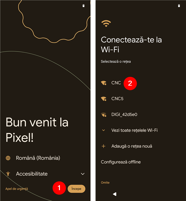 Ãncepe Èi conecteazÄ-te la Wi-Fi