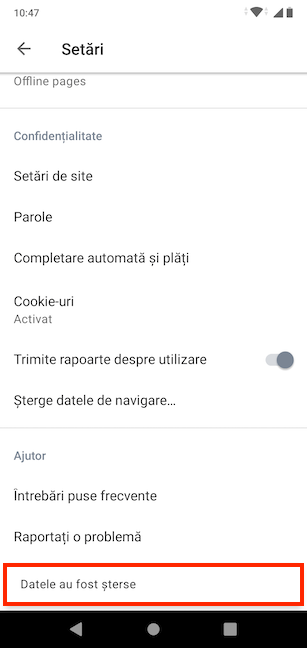 Opera te anunță că datele selectate au fost șterse