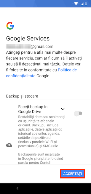 Apasă pe Acceptați pentru a continua