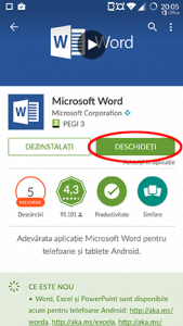 Android, Microsoft, Office, Word, Excel, PowerPoint, Google, Play, aplicatii, instalare, setare
