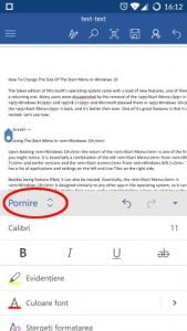 Android, Microsoft, Word, tabele, inserare, editare, modificare, adaugare