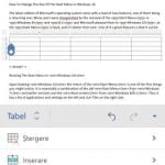 Android, Microsoft, Word, tabele, inserare, editare, modificare, adaugare