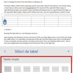 Android, Microsoft, Word, tabele, inserare, editare, modificare, adaugare