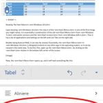 Android, Microsoft, Word, tabele, inserare, editare, modificare, adaugare