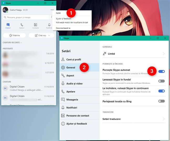 Lansează Skype automat