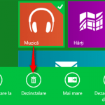 Dezinstalarea unei aplicații de pe ecranul Start din Windows 8.1