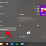 O scurtătură de dezinstalare afișată în meniul Start din Windows 10