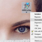 Opțiunea de dezinstalare afișată în meniul clic dreapta al unui fișier MSI
