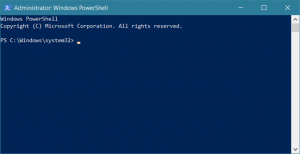 Fereastra PowerShell