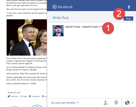 capturi, ecran, imagini, Windows 8.1, partajare, aplicatii