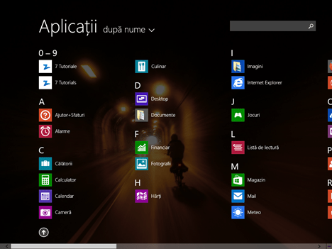 Windows 8.1, Aplicatii, vizualizare, categorie, nume, data instalarii, utilizare, programe