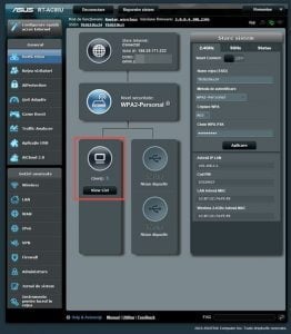 ASUS, router, wireless, retea, calculatoare, dispozitive, conectate