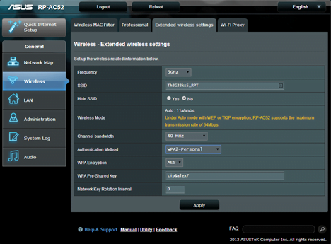 ASUS RP-AC52, WPS, range, extender, wireless, retea, dual-band, 802.11ac