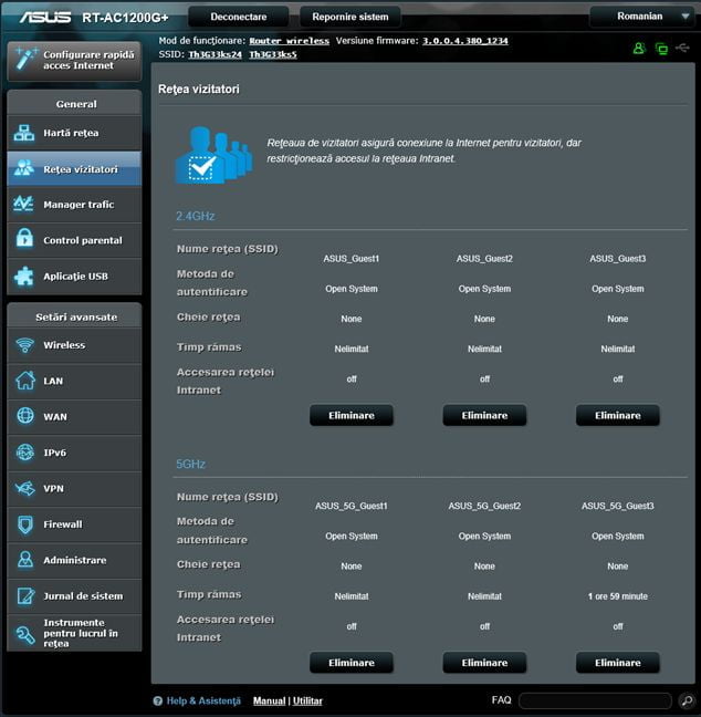 ASUS RT-AC1200G , dual-band, wireless, AC1200, router, review, performante, retea