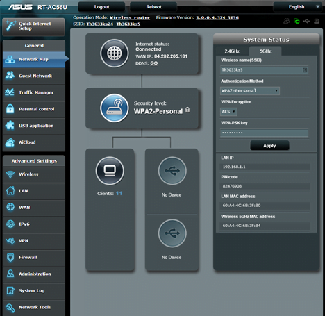 ASUS RT-AC56U, wireless, ac1200, router, 2.4GHz, recenzie, performante, teste