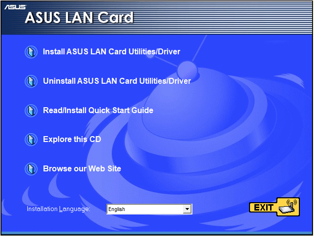 Discul de instalare pentru ASUS XG-C100C