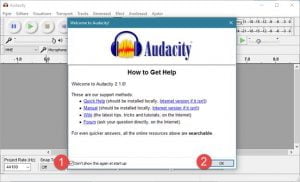 Audacity, Windows, melodie, invers, asculta, inapoi