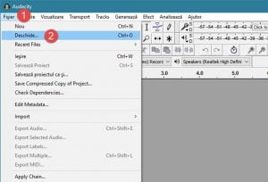 Audacity, Windows, melodie, invers, asculta, inapoi
