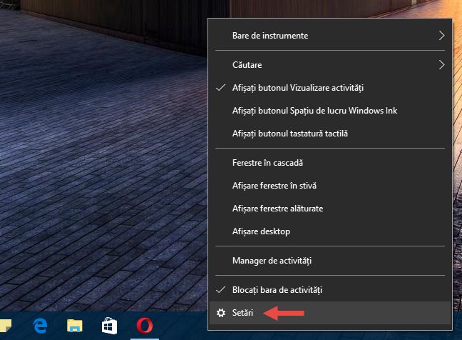 Windows 10, taskbar, bara activitati, scurtaturi, foldere, iconite