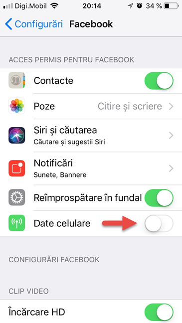 iOS, iPhone, iPad, date celulare
