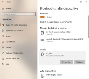 Bluetooth, Windows 10